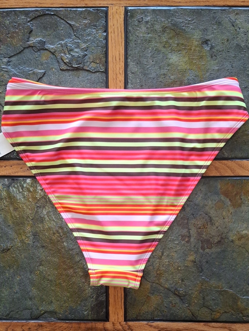 Pink Striped Bikini Bottoms